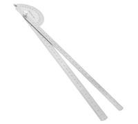 HOMSFOU Transportador de Ángulos de Acero Inoxidable con Brazo Oscilante Regla Precisa para Carpintería y Construcción Medidor Resistente para Proyectos