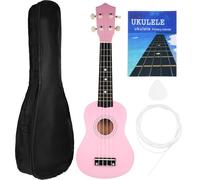 HOMSFOU Ukelele de 21 Pulgadas Soprano y Bolsa de Almacenamiento Ligera Hawaiano Cuerpo de Basswood, Sonido Melodioso para Adultos