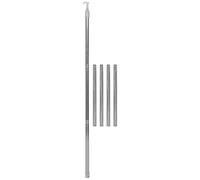 HOMSFOU Varilla de Empuje y Tracción, Varilla de Inclinación de Cortinas, 2,7m, Acero Inoxidable, Plata, para Toldos y Persianas, Uso Interior y Exterior