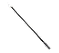 HOMSFOU Varilla de Tiro para Cortinas de 60 Cm, Varilla Manual de Aluminio Negra Mango Roscado y Cierre de Ocho, Palo para Persianas y Barras de Ventanas para Uso en Balcón y Exterior