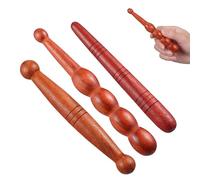 HOMSFOU Varillas de Masaje de Madera 3 Piezas Varilla de Acupresión Compacta Portátil para Pies, Manos y Cuerpo Terapia Relajante Uso Doméstico y Profesional