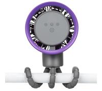 HOMSFOU Ventilador Portátil para Cochecito con Clip Recargable, Motor Silencioso y Cabeza Ajustable 360 Grados para Fiesta Verano y Salidas Tranquilas con Ñiño
