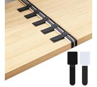 Homshsjhkis 50 Pcs Organizador Cables Escritorio, Sujeta Cables Adhesivo Reutilizables, Gestión Cables Debajo Escritorio con Pegamento Ultra Fuerte, Solución Antienredos para Electrónica, Hogar