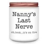 Homsolver Regalos para niñera, regalos para abuela de parte de nieta, nieto, Navidad, cumpleaños, día de la madre y los abuelos, velas perfumadas, el último nervio de la niñera