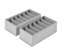 Homsorout Organizador de cajones para ropa interior, paquete de 2 organizadores de cajones de calcetines, organizador de almacenamiento plegable para armario, pañuelos, corbatas
