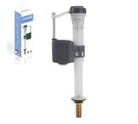 HOMSSY Flotador Cisterna WC Vertical F-117 - Válvula Llenado Universal 3/8" Latón, Altura Ajustable, Boya Regulable, Sistema Extensible Compacto, Instalación Fácil para Tanque Bajo