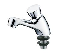 HOMSSY Grifo Temporizado de Lavabo con Cierre Automático, Estilo Presto, para Baños Públicos, Ahorro de Agua, Acabado Cromado