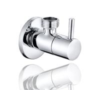 HOMSSY Llave de Escuadra 1/2" x 3/8", Válvula de Ángulo de Latón con Acabado Cromado, Fácil Instalación, Uso Profesional