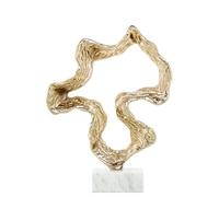Homstart Decoración de Pared Escultura Decorativa Aluminio con Base Marmol x x, 48 x 36 x 17 cm
