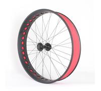 HOMSXPAC 26 * 4.0/4.9'' Ruedas Delanteras y traseras para Bicicleta de Nieve, Juego de Ruedas de aleación de Aluminio para Cassette, Volante de inercia de 7-12 velocidades, liberación rápid