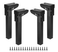 HOMSXPAC - 4 Patas de Soporte de Metal con bisagras autoblocantes para Muebles, mesas Plegables con Horquillas, mesitas de Noche y portátiles (tamaño: 20 cm)