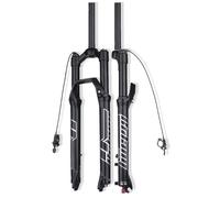 HOMSXPAC Horquilla de Aire 1 1/8" con Tubo Recto, Recorrido de 140 mm, para Bicicleta de montaña, con Bloqueo Manual/Remoto, Cierre rápido y Freno de Disco Delantero de 9 mm.