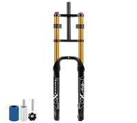 HOMSXPAC Horquilla de suspensión neumática AuroraXQ de 20 x 4,0 Pulgadas para Bicicletas de montaña con neumáticos Anchos, 190 mm de Recorrido, Horquilla Delantera de Doble Corona QR de 9x1