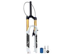 HOMSXPAC Horquilla de suspensión para Bicicleta de 26/27,5/29 Pulgadas para MTB XC Am, FORK-160 con Ajuste de Rebote QR de 9 mm, Horquillas de Aire Rectas/cónicas para Bicicleta de montaña.