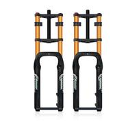 HOMSXPAC Horquilla para Bicicleta de montaña de 20/26 Pulgadas, Compatible con neumáticos Fat Air 4.0, 1-1/8", Recorrido Recto de 190 mm, Ajuste de amortiguación, Eje pasante delan