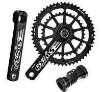 HOMSXPAC Juego de bielas GXP de Montaje Directo para Bicicletas de Carretera, 170/172,5/175 mm, Plato Doble Plegable de 36-52 Dientes, Brazos de biela Huecos Integrados, pedalier BSA/Press-