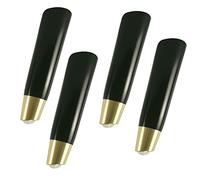 HOMSXPAC Patas para Muebles, 4 Piezas de Patas de Roble, Patas cónicas de Madera Maciza para gabinete, Patas de Repuesto para sofá, Patas para Mesa de Centro (inclinación Negra, 18,5 cm/7,3