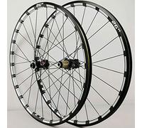 HOMSXPAC Ruedas de Bicicleta de 26/27,5 Pulgadas, Eje pasante, llanta de aleación de Doble Pared, buje mecanizado por CNC, Freno de Disco, para transmisiones de 7, 8, 9, 10, 11 y 12 velocid