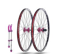 HOMSXPAC Ruedas de Bicicleta de montaña de 24/26/27,5/29 Pulgadas, buje de liberación rápida de 32 Orificios, Freno de Disco de 100/135 mm, llanta de aleación de Aluminio de Doble Capa para