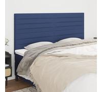 HOMTAKIE cabeceras de cama 4 unids Azul 100x5x78/88 cm Clásico Tela