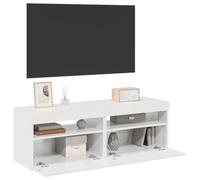 HOMTAKIE Muebles TV con luces LED 2 unids blanco brillante 60x35x40 cm