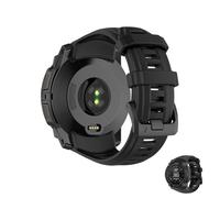 HOMTERN Correas diseñadas para Garmin Instinct 3 de 45 mm, correas de repuesto de silicona flexible de ajuste rápido, color negro, talla única, Silicona, No es una piedra preciosa