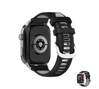 HOMTERN Correas diseñadas para Huawei Watch D2, correas de repuesto de silicona flexible de ajuste rápido, negro y gris, talla única, Silicona, No es una piedra preciosa