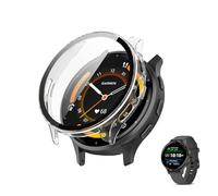HOMTERN Funda compatible con Garmin Venu 3S de 41 mm, carcasa rígida de policarbonato transparente con película protectora de pantalla de vidrio templado, carcasa completa, a prueba de golpes, a