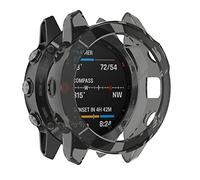HOMTERN Fundas compatibles con GARMIN Fenix 6X y Fenix 6X Pro, funda protectora de TPU flexible resistente a prueba de golpes y arañazos