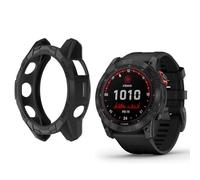 HOMTERN Fundas para Garmin Fenix 7X/Fenix 7X Pro y EPIX Pro de 51 mm, carcasa de silicona flexible, a prueba de golpes, a prueba de arañazos, accesorios para reloj inteligente, color negro