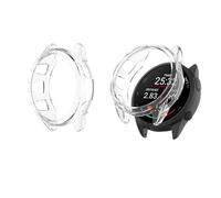 HOMTERN [Paquete de 2] Fundas diseñadas para Garmin Forerunner 165 y Forerunner 165 Music, carcasa ligera de TPU a prueba de caídas, a prueba de arañazos, armadura flexible, funda protectora pesada,