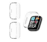 HOMTERN [Paquete de 3] Compatible con Redmi Watch 3 Lite/Watch 3 Active, carcasa ligera de TPU suave, a prueba de caídas, a prueba de arañazos, pantalla flexible, cubierta completa, paquete de 3