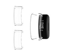 HOMTERN Paquete de 3 fundas compatibles con Fitbit Inspire 3 e Inspire 2, funda protectora de TPU suave, ligera, a prueba de caídas, a prueba de arañazos, pantalla flexible, cubierta completa, paquete