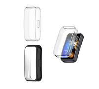 HOMTERN [Paquete de 3 fundas diseñadas para Huawei Band 10/10 NFC BAND 9/9 NFC/8/8 NFC, carcasa ligera de TPU suave, a prueba de caídas, a prueba de arañazos, pantalla flexible, cubierta completa, 1