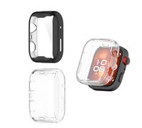 HOMTERN [Paquete de 3] Fundas diseñadas para Huawei Watch Fit 4, carcasa ligera de TPU suave, a prueba de caídas, a prueba de arañazos, pantalla flexible, cubierta completa, 1 negro y 2 transparentes