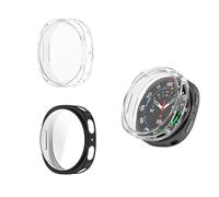 HOMTERN [Paquete de 3] Fundas diseñadas para Samsung Galaxy Watch 8 de 40 mm/44 mm, carcasa ligera de TPU suave, a prueba de caídas, a prueba de arañazos, pantalla flexible, cubierta completa, 1 negro