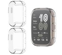 HOMTERN Paquete de 3 fundas para Amazfit BIP 6, carcasa protectora de pantalla flexible de TPU completa, a prueba de golpes, a prueba de arañazos, paquete de 3 unidades transparentes