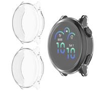 HOMTERN Paquete de 3 fundas para Garmin Vivoactive 6, carcasa protectora de pantalla flexible de TPU a prueba de golpes, a prueba de arañazos, paquete de 3 unidades transparentes