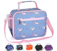 Homtibrm Lonchera aislada, bolsa de almuerzo para niños con correa ajustable, bolsa de almuerzo impermeable para adultos, niños, niñas, trabajo, escuela, picnic (poni pequeño)