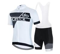 HOMTOL Conjunto de Maillot de Ciclismo Ropa de Ciclismo de Manga Corta para Hombre Trajes de Ciclismo de Carretera Maillot de Ciclismo Pantalones Cortos de Ciclismo con Almohadillas de Asiento 3D