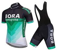 HOMTOL Conjunto de ropa de ciclismo para hombre maillot de manga corta culotte de ciclismo maillot de ciclismo para hombre transpirable de secado rápido con acolchado de asiento 3D