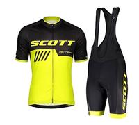 HOMTOL Trajes de ciclismo para hombre Conjunto de maillot de ciclismo de manga corta Conjunto de camiseta de ciclismo transpirable + culotte de ciclismo/pantalón corto con almohadillas para el asiento