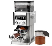 Homtone Molinillo de Café Eléctrico de Acero Inoxidable con Pantalla LCD, 31 Niveles de Molienda Precisa, Molinillo Cónico para Espresso/Café de Filtro/Prensa Francesa