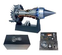 Homtrator 1/25 Simulation Aircraft Turbojet Engine Rotatable Model, TR900 Turbofan Jet Engine Model Kit, 3D Printing Mechanical Science Aero Engine Education Toy and Desk Decor Gift for Hobbyists