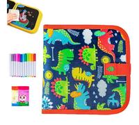 Homtrator Erasable Graffiti Book, Reusable Colouring Book, Portable Erasable Graffiti Drawing Books, Painting Pad with 12 Watercolor Pens 14 Page Drawing, Double-Sided Painting Books Gifts for Family