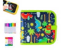 Homtrator Erasable Graffiti Book, Reusable Colouring Book, Portable Erasable Graffiti Drawing Books, Painting Pad with 12 Watercolor Pens 14 Page Drawing, Double-Sided Painting Books Gifts for Family