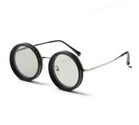 Homtrator Gafas de Sol Polarizadas Ajustables, Gafas de Sol con Tinte Ajustable con Filtro Nd Incorporado, Control Manual de Tinte(Black Silver)