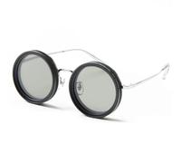 Homtrator Gafas de Sol Polarizadas Ajustables, Gafas de Sol con Tinte Ajustable con Filtro Nd Incorporado, Control Manual de Tinte(White Silver)