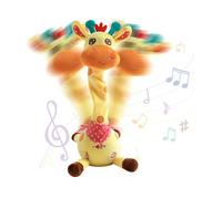 Homtrator Jirafa De Peluche Bailarina, Jirafa Musical Que Repite Lo Que Dices, Imitación Y Grabación De Voz Interactiva, Baile Dinámico Y Giratorio, con Volumen Ajustable Y Luces LED