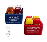 Homtrator Llavero De Alerta For Piloto Y Tripulación con Simulador De Sonido De Advertencia EGPWS, Llavero De Cabina De Piloto con Luz LED Brillante, Llaveros De Emergencia Luminosos